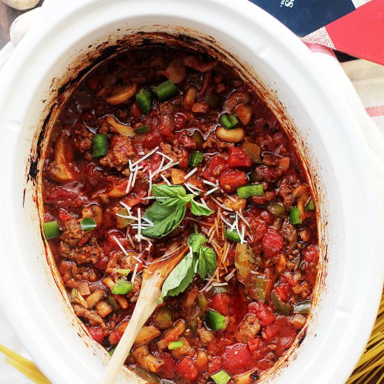 Crock Pot Spaghetti Sauce