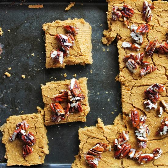 Pumpkin Blondies w/ Maple Pecans