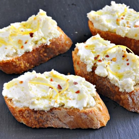 Feta and Lemon Bruschetta