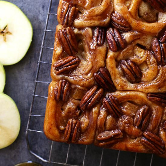 Apple Honey Pecan Sticky Buns