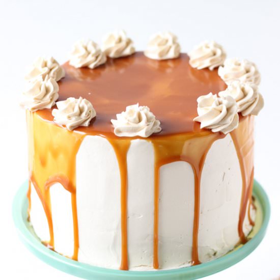 Spiced Apple Cake & Salted Caramel