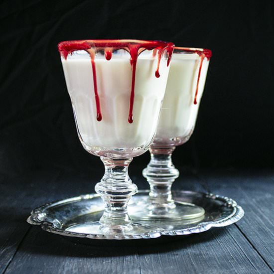 bloody glass rim