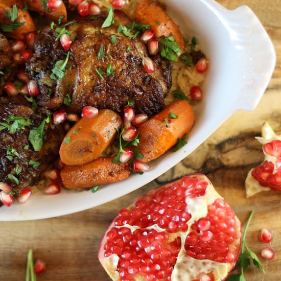 Slow cooker chicken & pomegranate