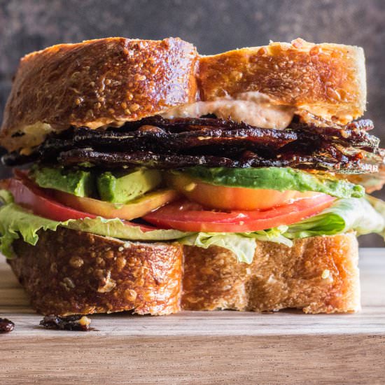 BLTs with Cayenne Caramelized Bacon