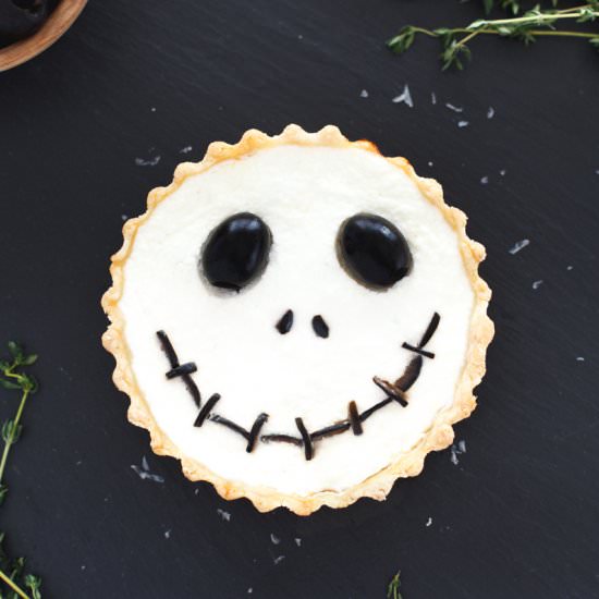 Jack Skellington Ricotta Olive Tart