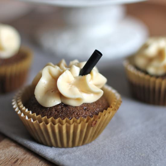 Caramel latte cupcake