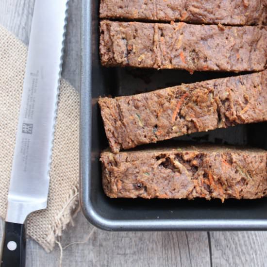 Vegan Zucchini Carrot Cake Bread