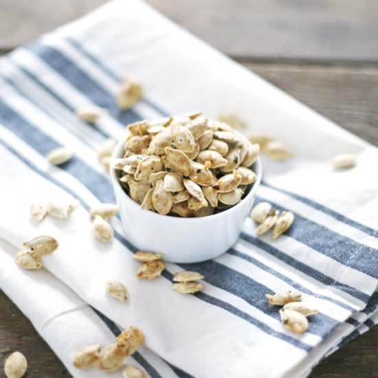 Parmesan Roasted Pumpkin Seeds