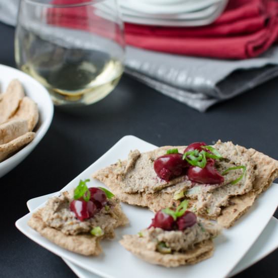 Tempeh Pecan Pate with Cherry Jam