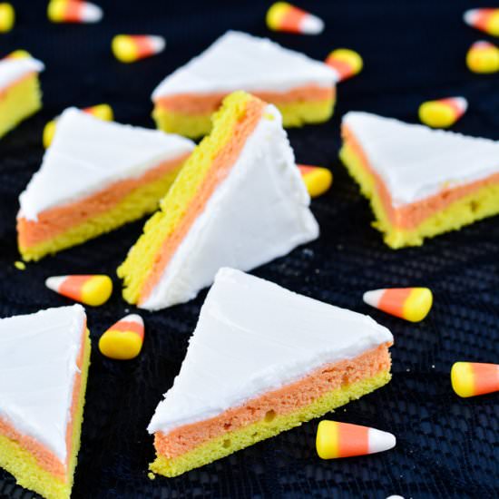 Candy Corn Sugar Cookie Bars