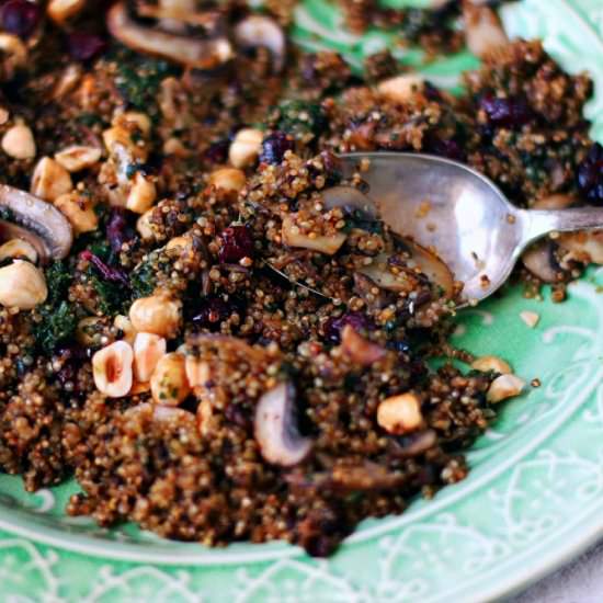 Quinoa Mushroom Salad with Parsley