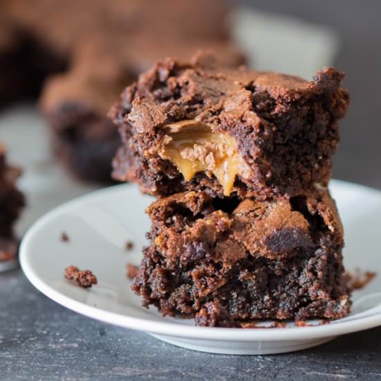 Gooey Chocolate Caramel Brownies