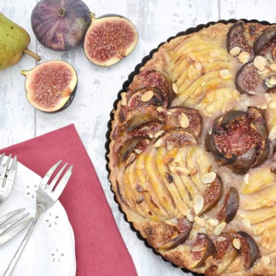 Pear & Fig Tart [vegan]