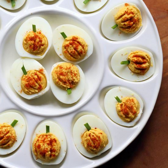 Pumpkin Deviled Eggs