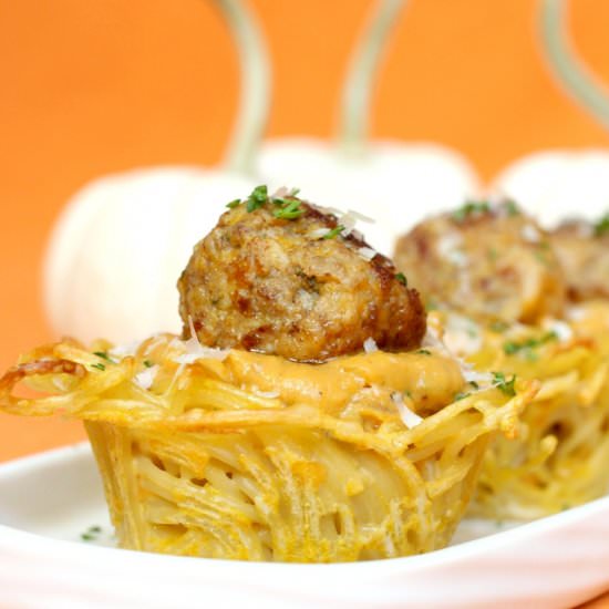 Spaghetti & Meatball Cups