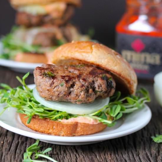 Harissa Beef Burgers