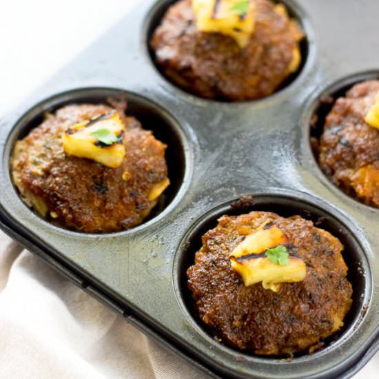 Mini BBQ Pineapple Turkey Meatloaf