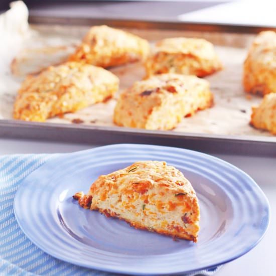 Bacon, Cheese and Chive Scones
