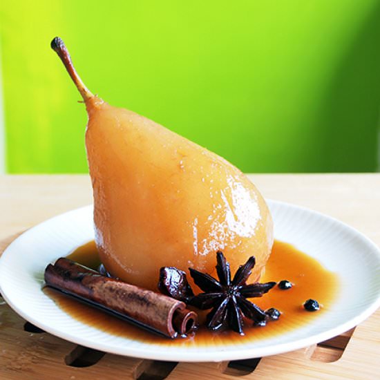 Spicy Poached Pear