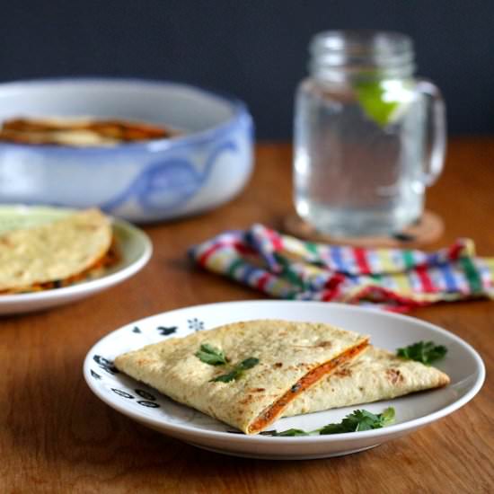 Pumpkin and Black Bean Quesadillas