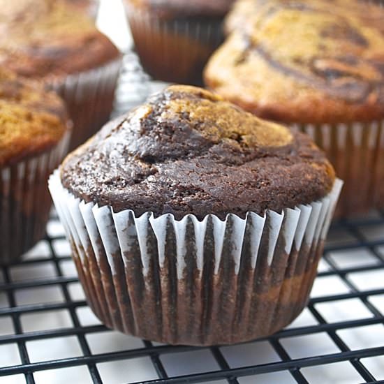 Pumpkin Chocolate Swirl Muffins