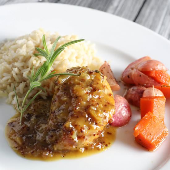 Honey Dijon Roast Chicken