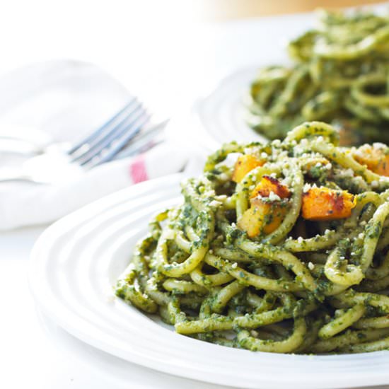 Vegan Pumpkin Pesto Pasta