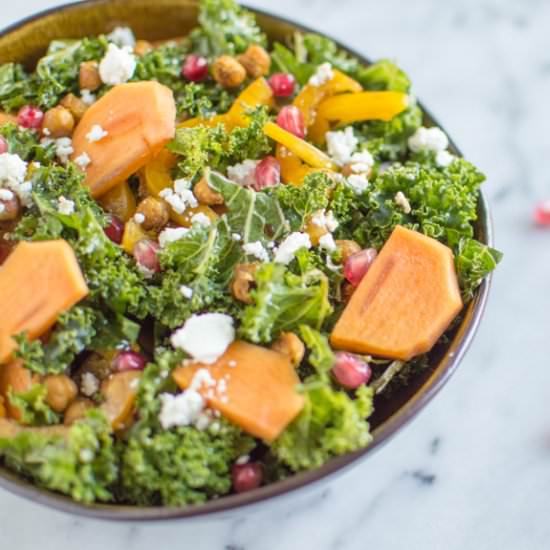 Kale Persimmon Salad