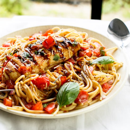 Chicken Bruschetta Pasta Salad