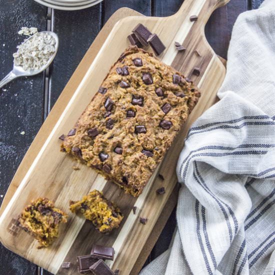 Chocolate Oatmeal Pumpkin Bread