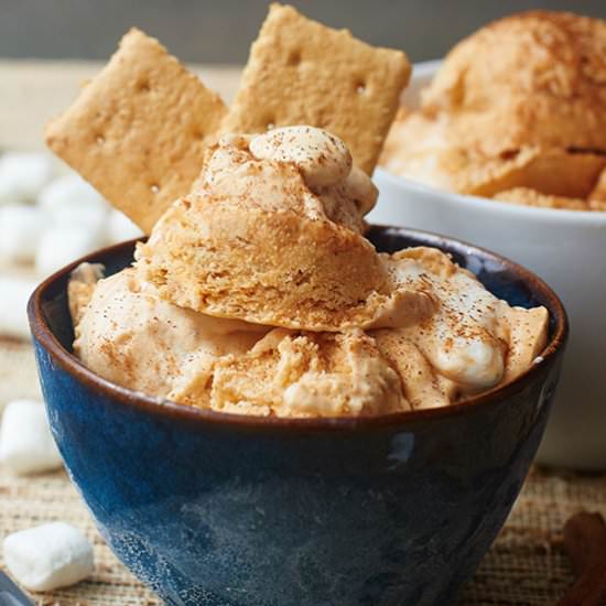 Pumpkin Ice Cream with Marshmallow