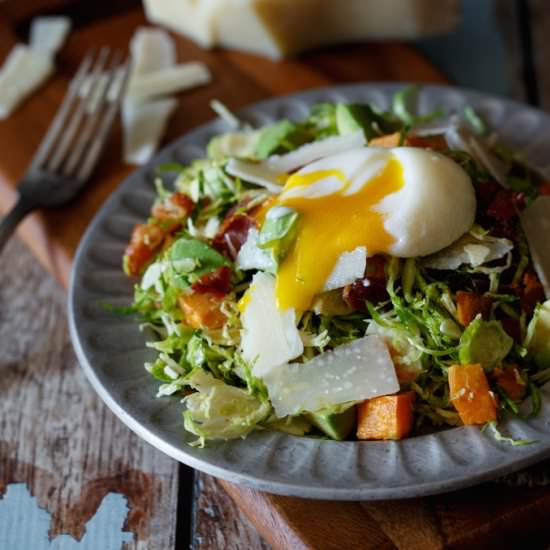 Bacon and Egg Brussels Sprout Salad