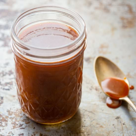 Salted Bourbon Caramel Sauce