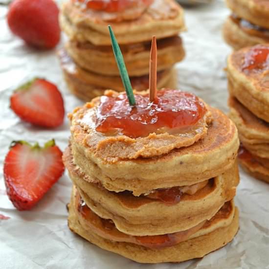 PBJ Mini-Pancake Parfaits