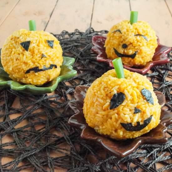 Jack-O-Lantern Carrot Rice