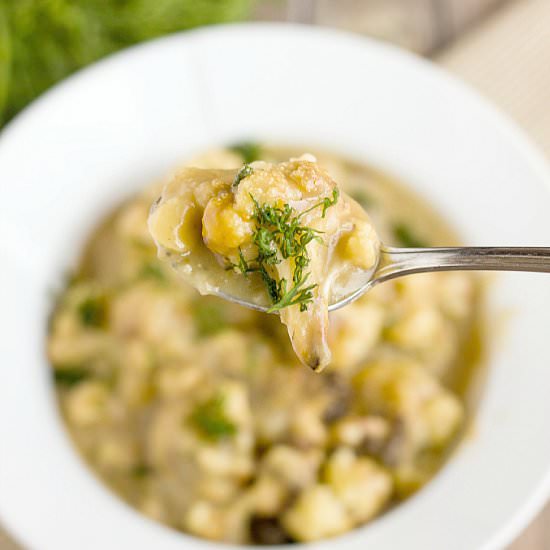 Vegan Roasted Cauliflower Soup