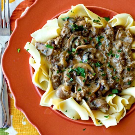 Ground Beef Stroganoff