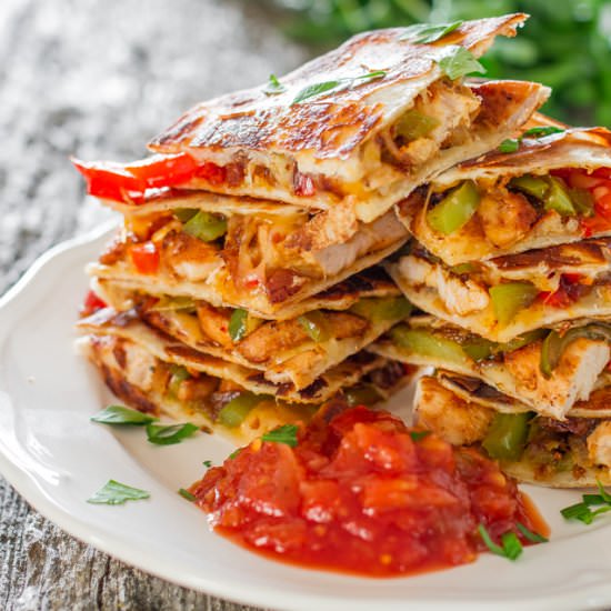 Chicken Fajita Quesadillas