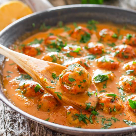 Skinny Thai Chicken Meatballs