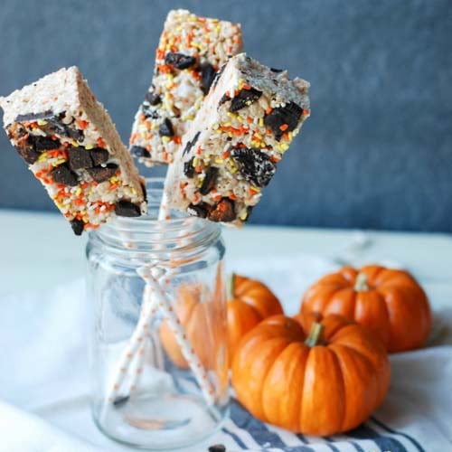 Halloween Rice Krispie Treat Bars