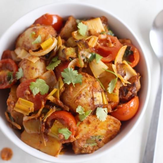 Roasted potato tikka masala