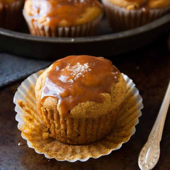 Caramel Apple Pumpkin Muffins