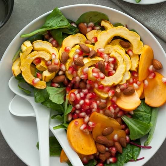 Delicata Persimmon and Pom Salad