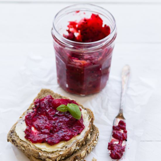 Strawberry, Apple & Basil Jam