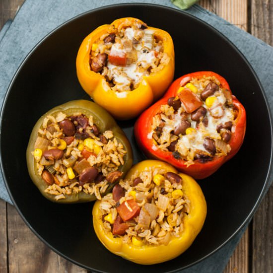 Slow Cooker Stuffed Bell Peppers