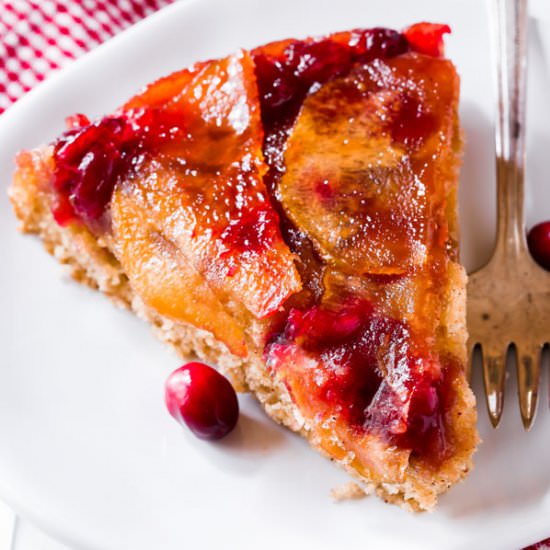 Cranberry Apple Upside-Down Cake