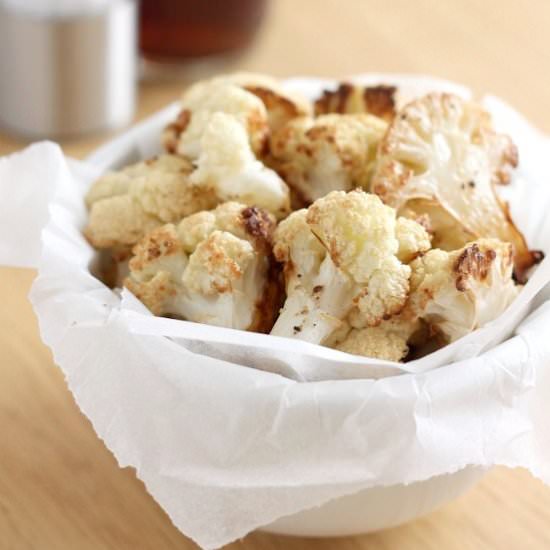 Salt + vinegar roasted cauliflower