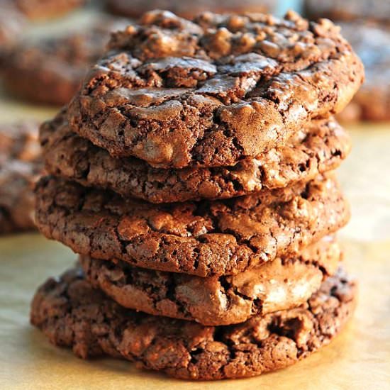 Double Chocolate Crackle Cookies