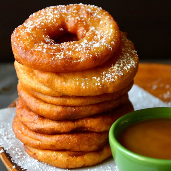 Apple Fritter Rings with Caramel