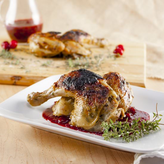 Cornish Game Hen & Cranberry Sauce